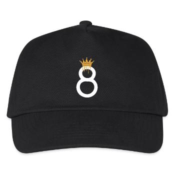 8 - Kinder Basecap - Schwarz - Vorne