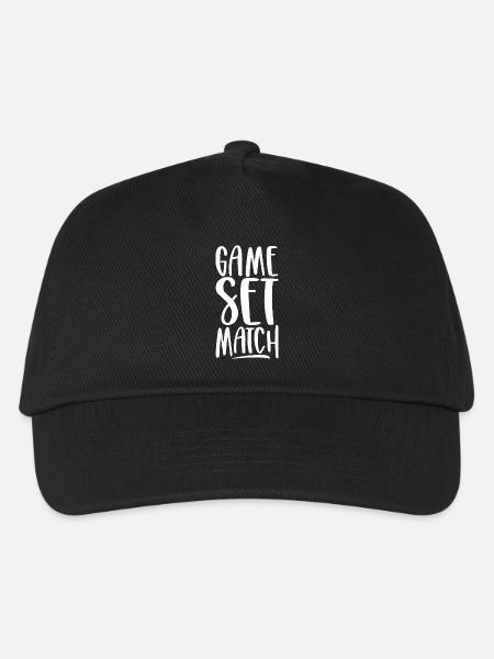 Game Set Match - Kids’ Baseball Cap - black