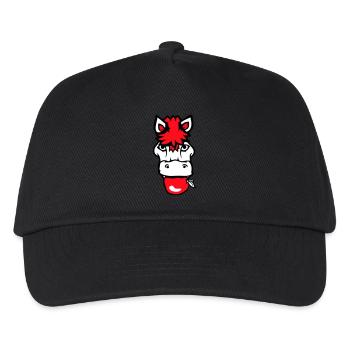 Horse Eating Apple Eating Hunger Fruit Delicious Healthy - Kids’ Baseball Cap - black - Front