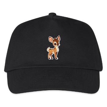 Reh - Kinder Basecap - Schwarz - Vorne