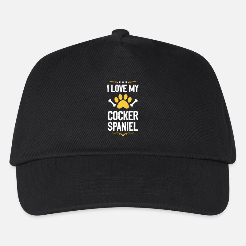 I love my Cocker Spaniel - Kids’ Baseball Cap - black