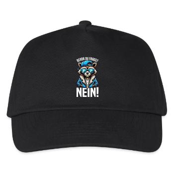 Bevor Du Fragst Nein Waschbär Schlechte Laune - Kinder Basecap - Schwarz - Vorne