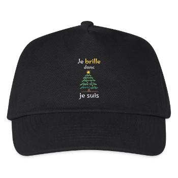 Glitzernde Tanne Ich strahle, ich bin - Kinder Basecap - Schwarz - Vorne