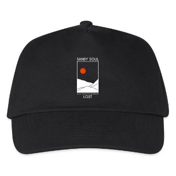Déserts de sable / dunes de sable avec un soleil rouge - Casquette de baseball Enfant - noir - Devant