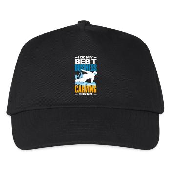 Snowboarding Snowboard Meeting Chairlift - Kids’ Baseball Cap - black - Front