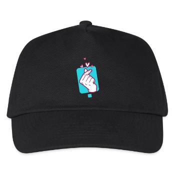 Kpop Korean Finger Heart Cute Korean Pop Love - Kids’ Baseball Cap - black - Front