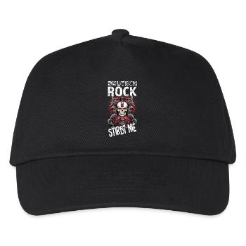 Deutsch Rock Stirbt Nie - Kinder Basecap - Schwarz - Vorne