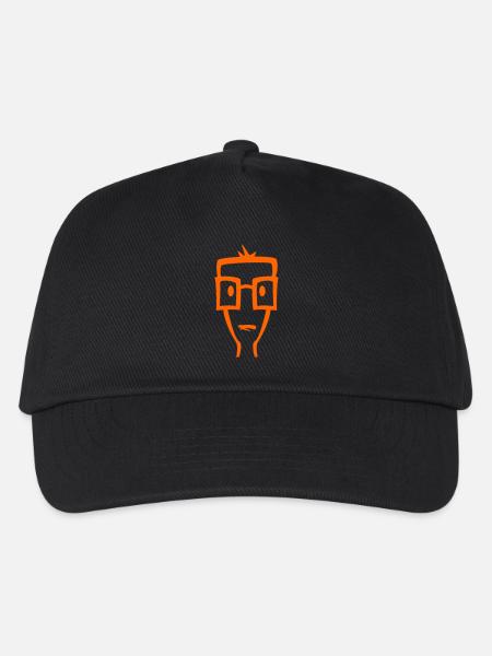 Boy mit Brille - Kinder Basecap - Schwarz