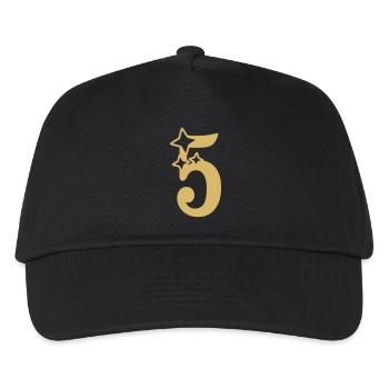 Étoile du 5e anniversaire - Casquette de baseball Enfant - noir - Devant