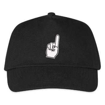 Icône de main en éventail avec l’index de l’index - Casquette de baseball Enfant - noir - Devant