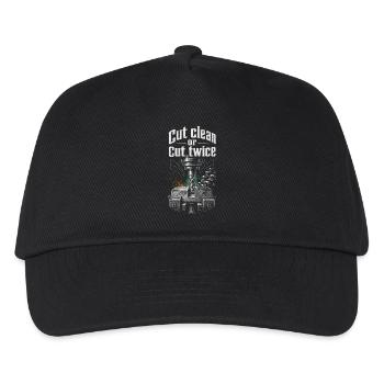 Opérateur de machine de découpe coupe propre ou coupe deux fois - Casquette de baseball Enfant - noir - Devant