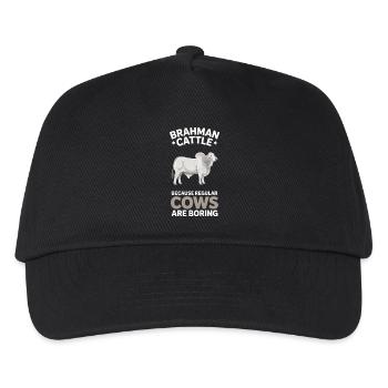 Dons des vaches Brahman Cattle - Casquette de baseball Enfant - noir - Devant