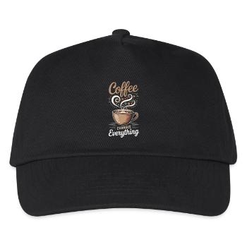 Kaffee verändert alles Lustiger Kaffeeliebhaber - Kinder Basecap - Schwarz - Vorne
