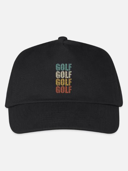 Golf Papa Vater Papa Papa Vintage-Golfer-Geschenk - Kinder Basecap - Schwarz
