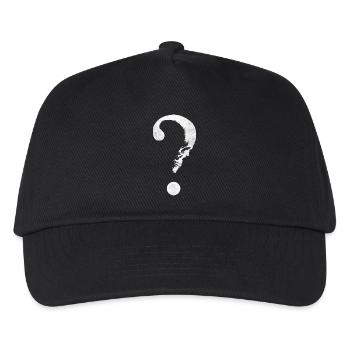 Totenkopf Fragezeichen Skull Mystery Design - Kinder Basecap - Schwarz - Vorne