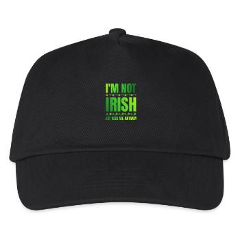 Ich bin kein Ire, aber küss mich trotzdem St. Patrick's Day - Kinder Basecap - Schwarz - Vorne
