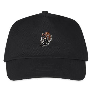 Tiger Motorrad Biker Beast - Kinder Basecap - Schwarz - Vorne