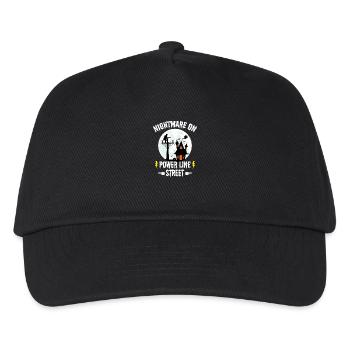 Albtraum auf der Power Line Street – Lineman Halloween - Kinder Basecap - Schwarz - Vorne