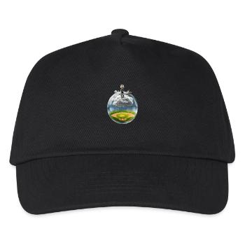 Surreal Glass Ball Containing Baseball Field - Kids’ Baseball Cap - black - Front