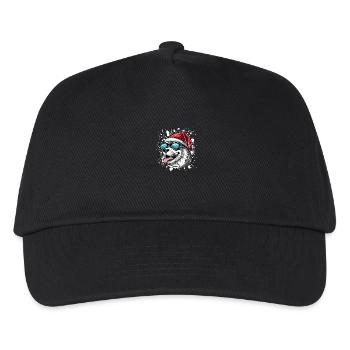 Robbe Tier Weihnachten Lustig - Kinder Basecap - Schwarz - Vorne