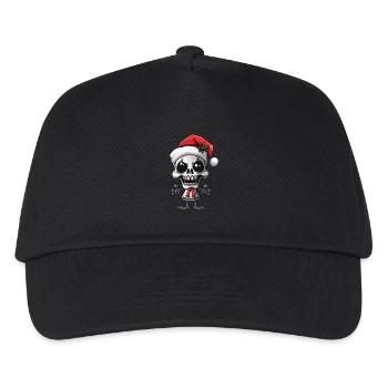 Weihnachtsmann Skelett - Kinder Basecap - Schwarz - Vorne