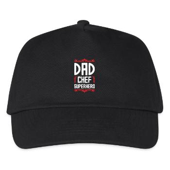 Dad superhero dad - Kids’ Baseball Cap - black - Front