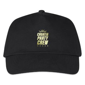 Croatia Party Crew Gold - Kids’ Baseball Cap - black - Front