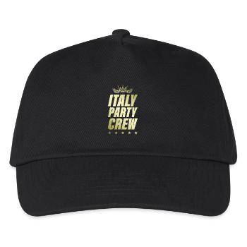 Italy Party Crew Gold - Kids’ Baseball Cap - black - Front