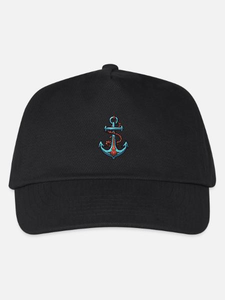 Anker Design - Kinder Basecap - Schwarz