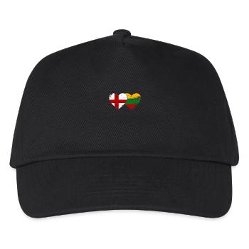 Angleterre Lituanie drapeau forme de coeur utilisé - Casquette de baseball Enfant - noir - Devant