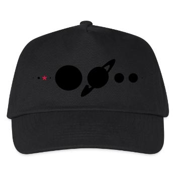 Sonnensystem* - Kinder Basecap - Schwarz - Vorne