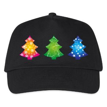 Weihnachtsbäume - Kinder Basecap - Schwarz - Vorne
