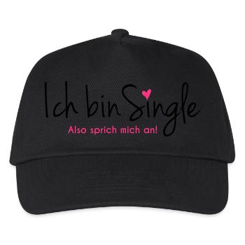 single - Kinder Basecap - Schwarz - Vorne