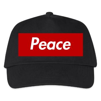 "Peace" - Kinder Basecap - Schwarz - Vorne