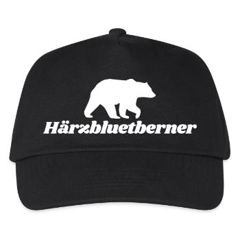 Härzbluetberner, Stadt Bern Schweiz Berner - Kinder Basecap - Schwarz - Vorne