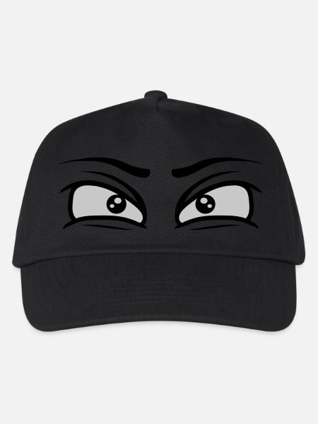 Willenskraft Entschlossene Augen - Kinder Basecap - Schwarz