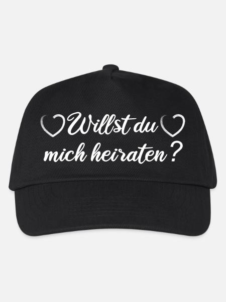 Willst du mich heiraten? - Kinder Basecap - Schwarz