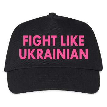 Fight like ukrainian - Kids’ Baseball Cap - black - Front