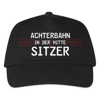 Achterbahnindermittesitzer - Kinder Basecap - Schwarz - Vorne