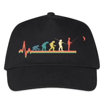 Pêche Angler Evolution Retro Fisherman - Casquette de baseball Enfant - noir - Devant