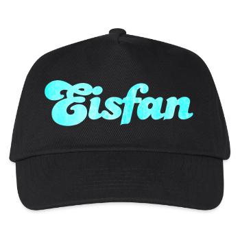 Eisfan cool Statement Eiscreme Eis Eiskrem Fan - Kinder Basecap - Schwarz - Vorne