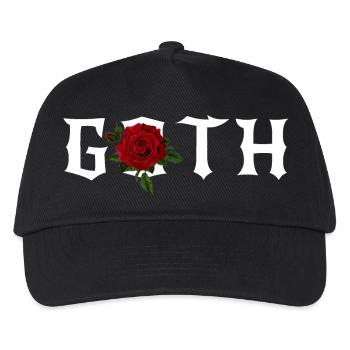 Goth , thème gothique avec une rose rouge - Casquette de baseball Enfant - noir - Devant