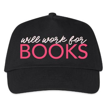 Will Work For Books - Kids’ Baseball Cap - black - Front