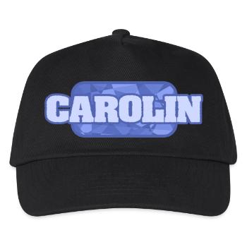 Name Carolin - Kinder Basecap - Schwarz - Vorne