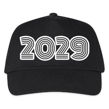 Geboren 2029 - Kinder Basecap - Schwarz - Vorne