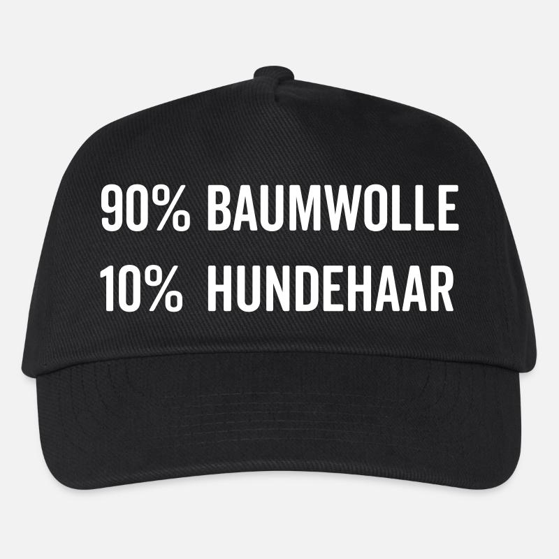 Baumwolle Hundehaar - Kinder Basecap - Schwarz