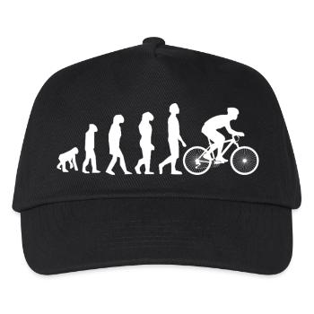 Evolution Fahrrad / Fahrradfahrer - Kinder Basecap - Schwarz - Vorne