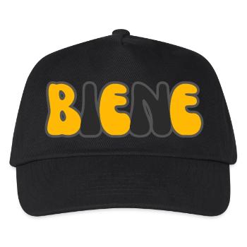 Modern Typography Cool Art Studio Brand Logo biene - Kinder Basecap - Schwarz - Vorne