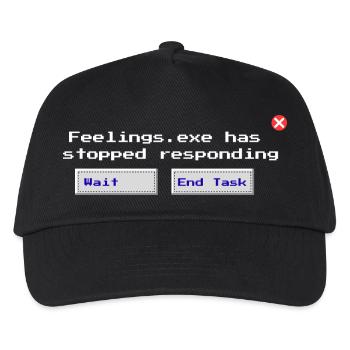 Feelings.exe reagiert nicht mehr – Glitched Sad - Kinder Basecap - Schwarz - Vorne