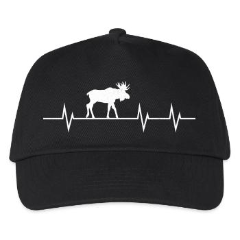 Heartbeat of the Moose - Kinder Basecap - Schwarz - Vorne